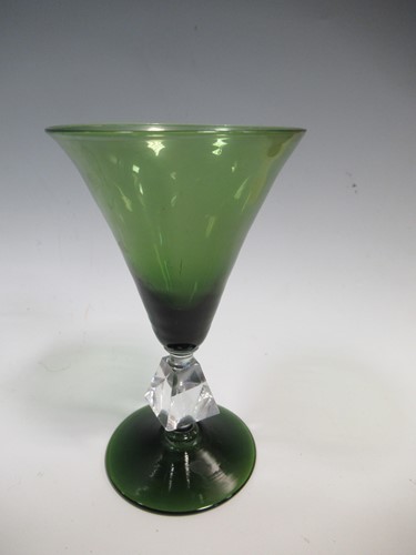 Lot 13 - A set of 17 wine glasses, 20th century, with...