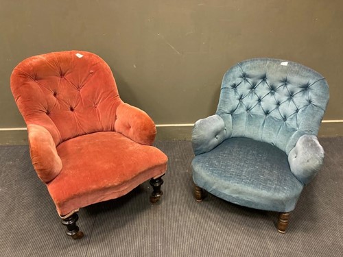 Lot 683 - Two Victorian Spoonback chairs