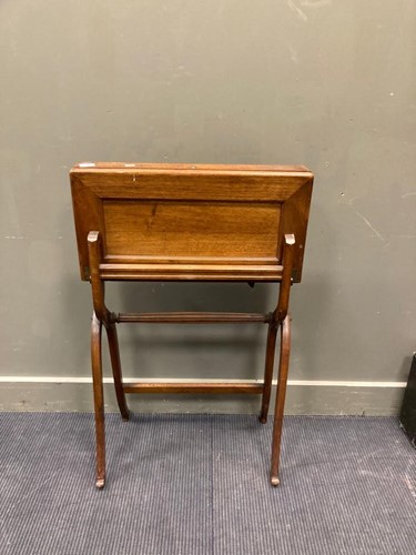 Lot 492 - A campaign writing table, 108 x 62cm