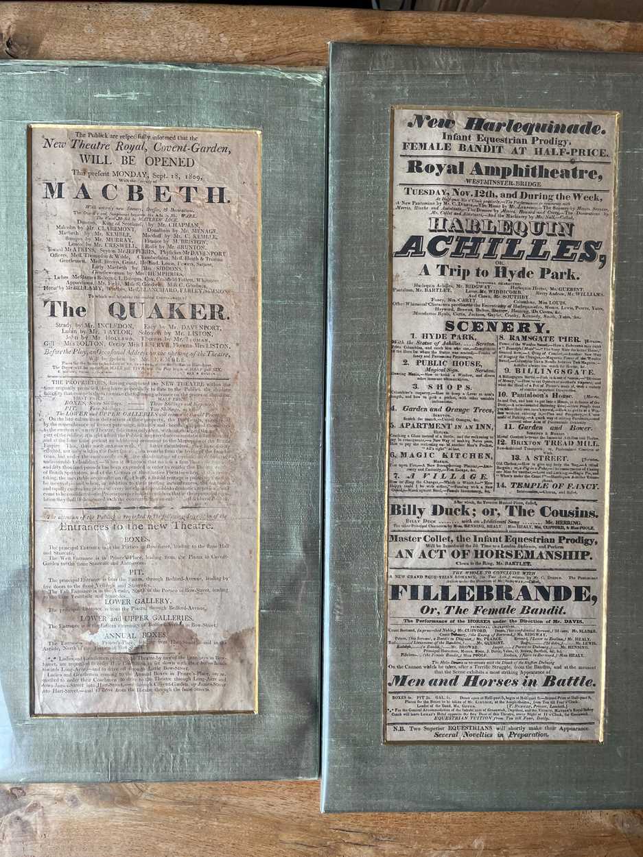 Lot 238 - Georgian Theatre Playbills. Playbill for...