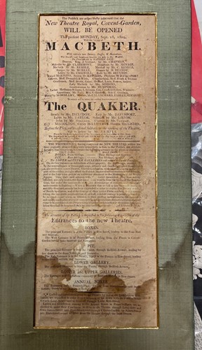 Lot 238 - Georgian Theatre Playbills. Playbill for...