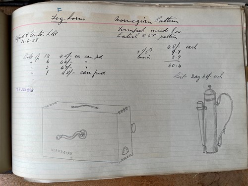 Lot 224 - A bound customer order book of Dyne & Evens...