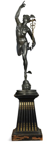 Lot 630 - After Giambologna (Italian, 1519–1608), a bronze model of Mercury, late 19th or early 20th century