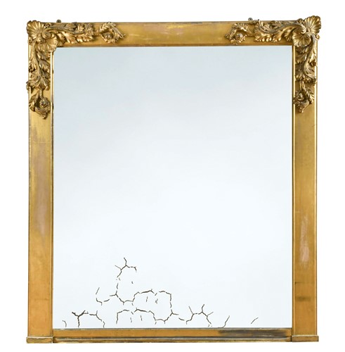 Lot 351 - A giltwood overmantle mirror, late 19th century
