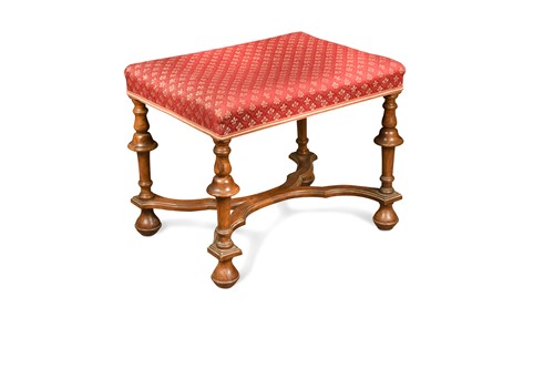 Lot 503 - A William & Mary style walnut stool