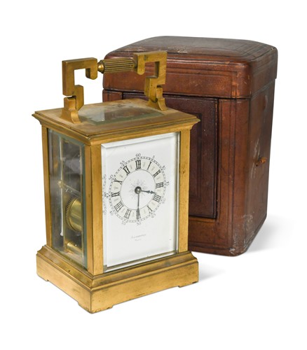 Lot 649 - A French carriage clock, circa 1887