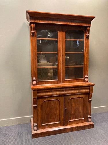 Lot 616 - A Victorian mahogany glazed top bookcase, 220...
