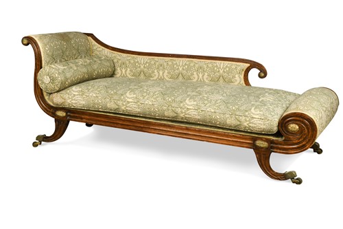 Lot 534 - A Regency faux-rosewood and gilt metal mounted...