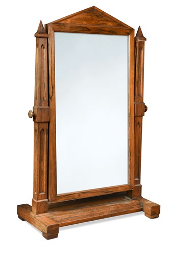 Lot 503 - A rosewood cheval mirror, early 19th century