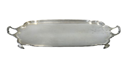 Lot 683 - A mid 20th century silver two handled tray
