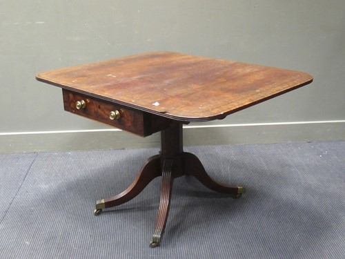 Lot 469 - A Regency mahogany and ebony line inlaid Pembroke table