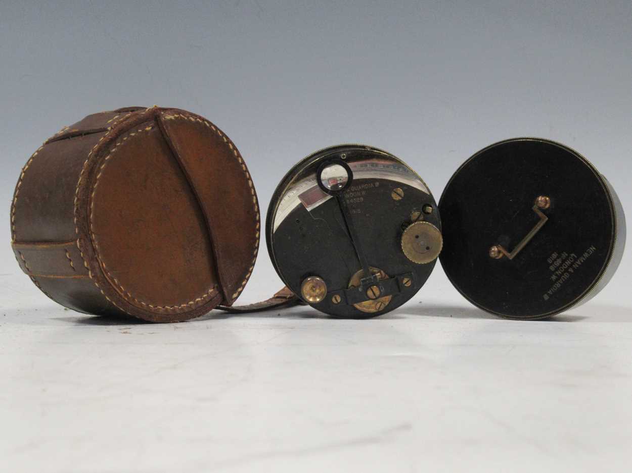 Lot 23 - Newman & Guardia box sextant, 1918, leather...