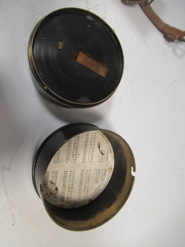 Lot 23 - Newman & Guardia box sextant, 1918, leather...