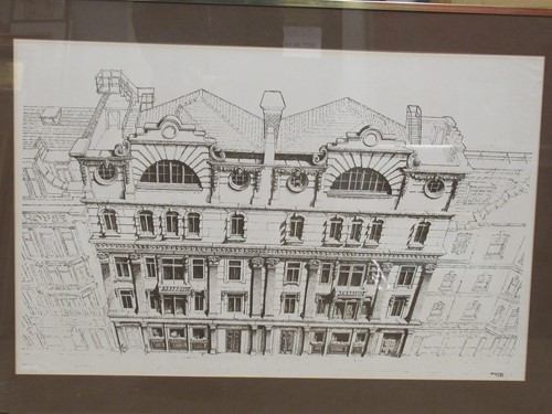 Lot 435 - Three architectural elevation prints of London...