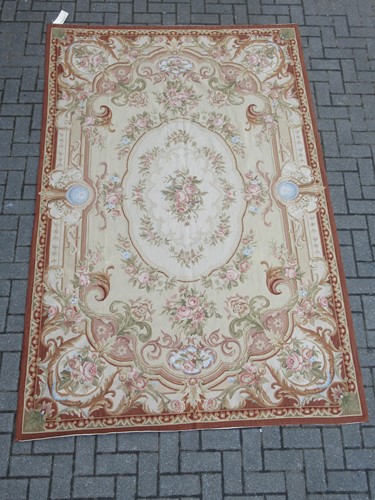 Lot 696 - An Aubusson style tapestry wall hanging 266 x...