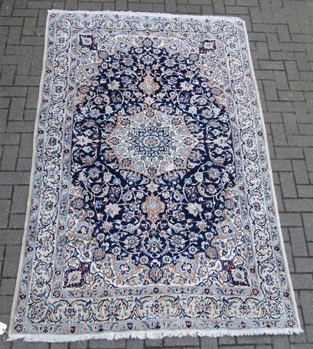 Lot 719 - A Nain part-silk rug 247 x 159cm