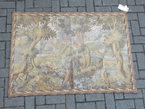 Lot 714 - A silk tapestry panel 130 x 96cm