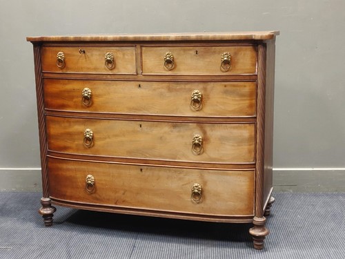 Lot 525 - A 19th century mahogany chest of two short...