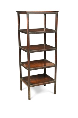 Lot 401 - A George III mahogany five-tier whatnot