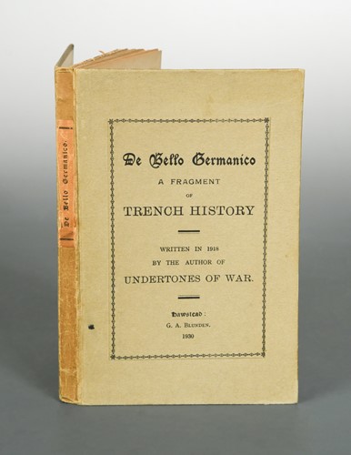 Lot 400 - BLUNDEN (Edmund) De Bello Germanico, a...