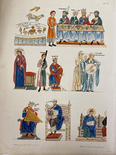 Lot 23 - After C M Engelhardt, Medieval figures and...