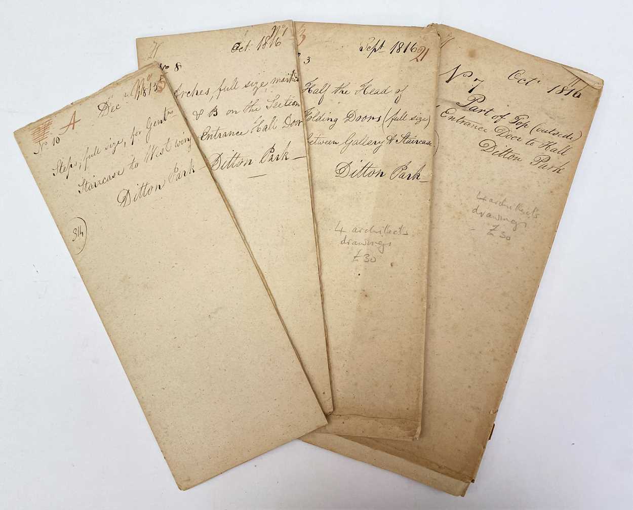 Lot 215 - Ditton Park [Slough?], four folded basic...