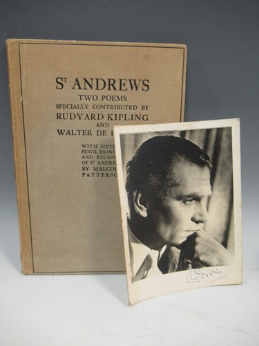 Lot 204 - OLIVIER (Laurence) portrait photograph signed...
