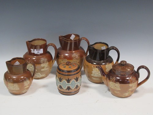 Lot 26 - A collection of Doulton saltglazed stonewares,...