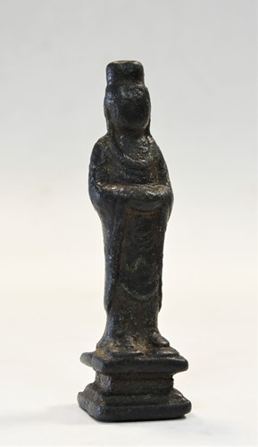Lot 161 - A Chinese bronze figure of a Bodhisattva, Liao Dynasty (916AD - 1125AD)