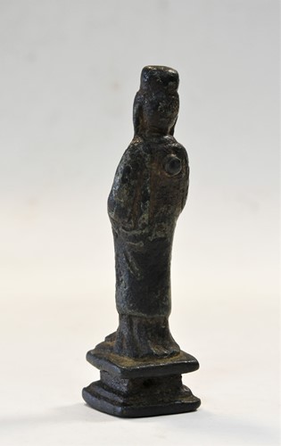 Lot 161 - A Chinese bronze figure of a Bodhisattva, Liao Dynasty (916AD - 1125AD)