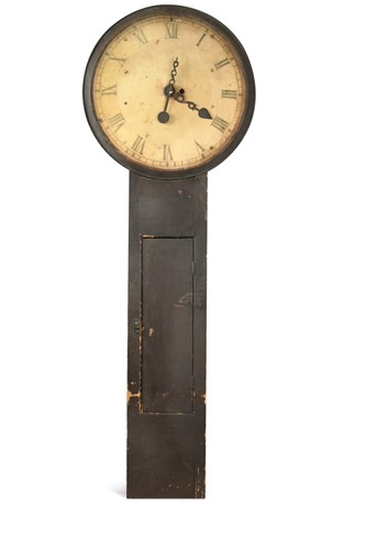 Lot 407 - A Tavern timepiece wall clock, early 19th century