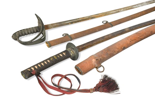 Lot 536 - A Japanese wakizashi, late 19th or early 20th century