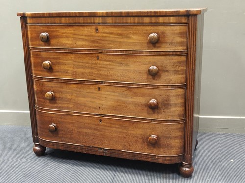 Lot 611 - Early Victorian mahogany chest of drawers,...