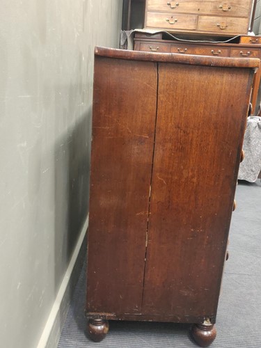Lot 611 - Early Victorian mahogany chest of drawers,...