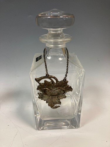 Lot 24 - Four glass decanters, two with cut and...