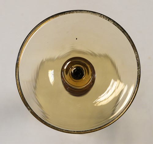 Lot 28 - A set of six Salviati Venetian Renaissance Revival wine glasses, circa 1900