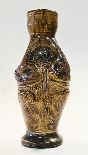 Lot 50 - Robert Wallace Martin for Martin Brothers, a salt glazed stoneware vase, 1884