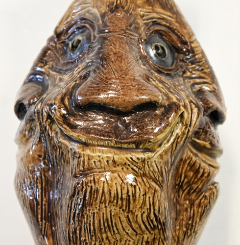 Lot 50 - Robert Wallace Martin for Martin Brothers, a salt glazed stoneware vase, 1884