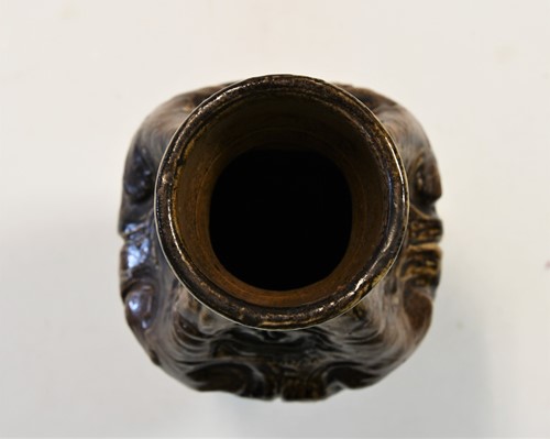 Lot 50 - Robert Wallace Martin for Martin Brothers, a salt glazed stoneware vase, 1884