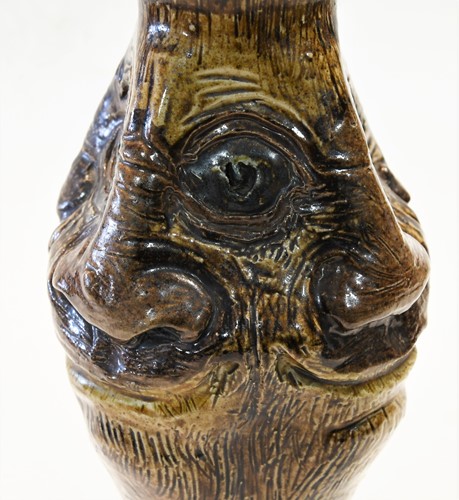 Lot 50 - Robert Wallace Martin for Martin Brothers, a salt glazed stoneware vase, 1884