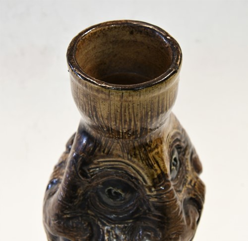 Lot 50 - Robert Wallace Martin for Martin Brothers, a salt glazed stoneware vase, 1884