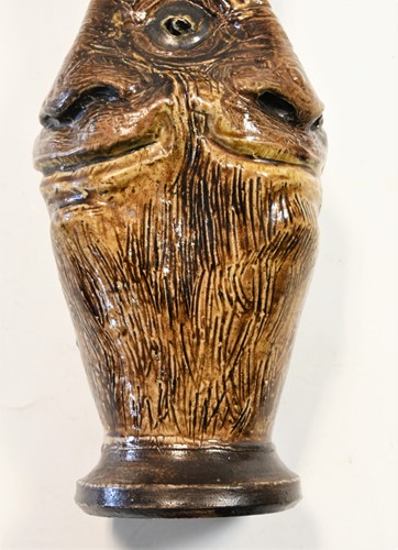 Lot 50 - Robert Wallace Martin for Martin Brothers, a salt glazed stoneware vase, 1884