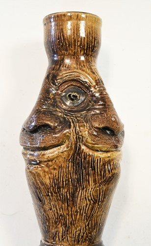 Lot 50 - Robert Wallace Martin for Martin Brothers, a salt glazed stoneware vase, 1884