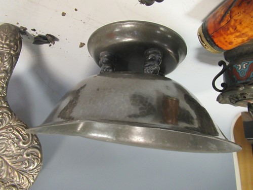 Lot 27 - Box of mixed metal items including early...