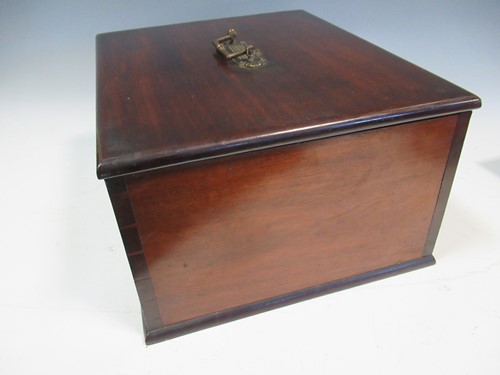 Lot 29 - Large 19th century wooden work box with drop...