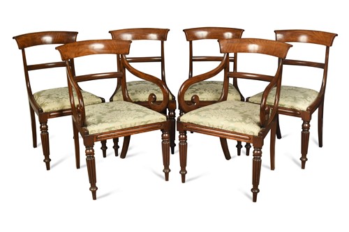 Lot 507 - A set of eight Regency mahogany dining chairs