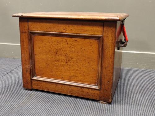 Lot 634 - A 19th century mahogany campaign lavatory,...