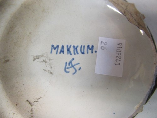 Lot 35 - A 19th century Delft plate decorated with...