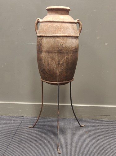 Lot 495 - A two handled urn on a stand, with stand 104cm...