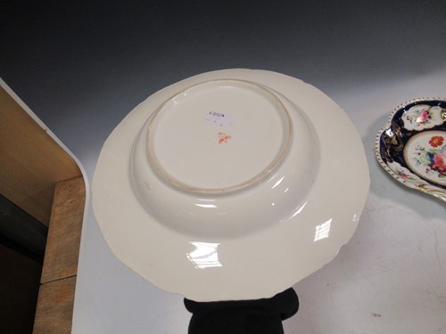 Lot 2 - Four Derby and Davenport plates decorated with...